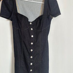 Ubrban Outfitters Glitter Demin Button Down Dress